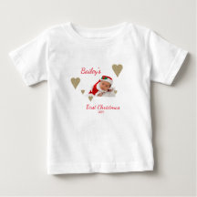 First Christmas Baby Foto Gold Heft