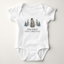 First Christmas Baby Penguin & Tree Personalisiert