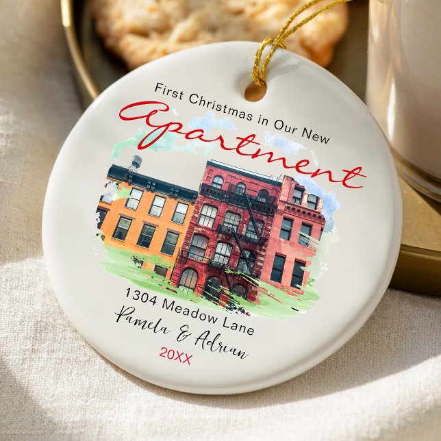first christmas Custom apartment photo Keramik Ornament (Von Creator hochgeladen)