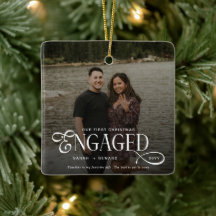 First Christmas Engaged  Chic Couples Photo