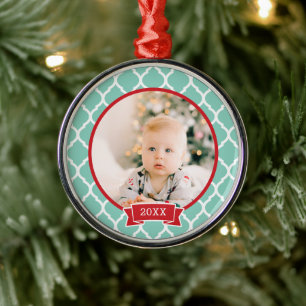 First Christmas Keepsake Foto Holiday Ornament Aus Metall