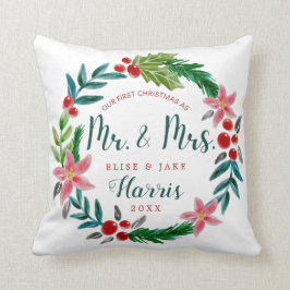 First Christmas Newlyweds Kissen