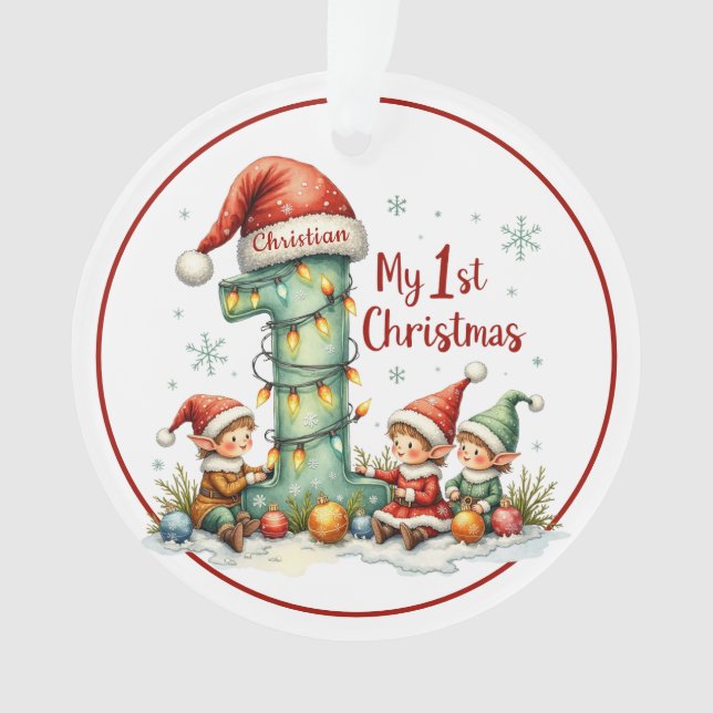 First Christmas Ornament – Elves (Vorderseite)