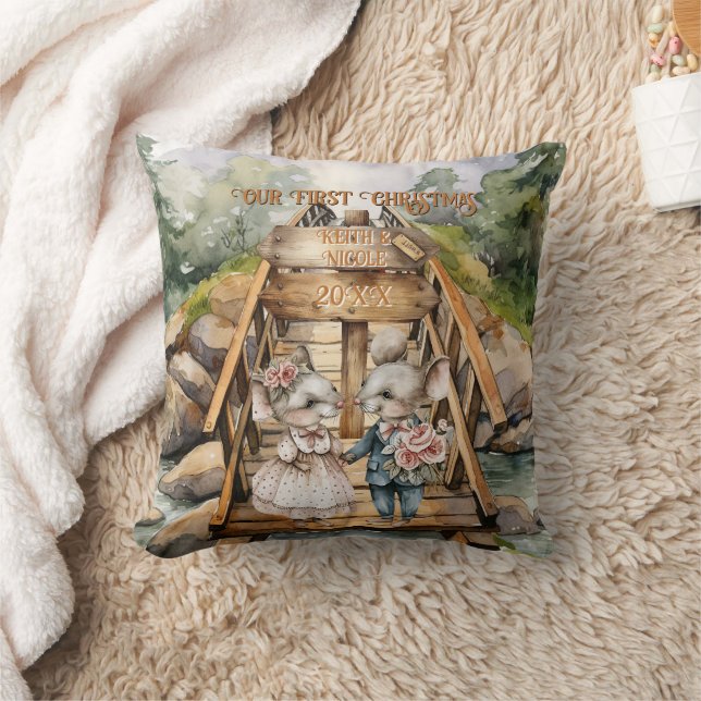 First Christmas Outdoorsy Couple neu Kissen (Decke)