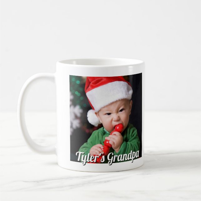 First Christmas Photo Grandpa Kaffeetasse (Links)