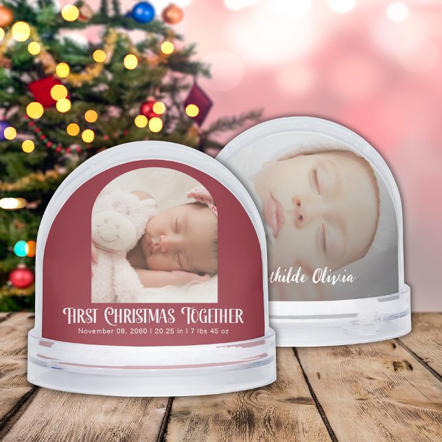 First Christmas Together Baby Birth Stats 2 Photos Schneekugeln (Von Creator hochgeladen)