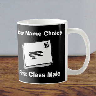 First Class Male with Personalised Name Kaffeetasse