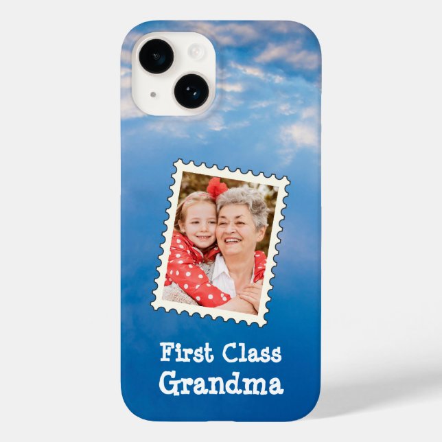 First Class Oma Best Oma Ever Custom Foto Case-Mate iPhone 14 Hülle (Rückseite)