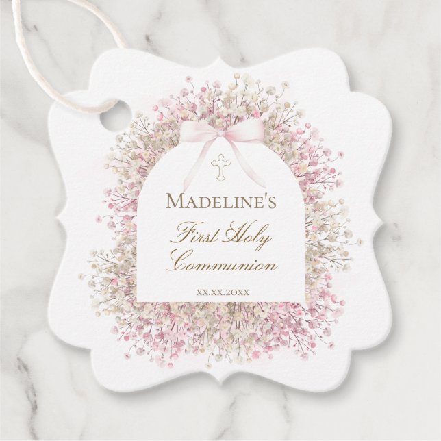 First Communion girl Geschenkanhänger (Vorderseite)