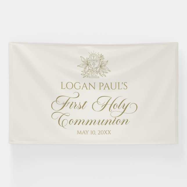 First Communion Marfil banner backdrop  (Horizontal)