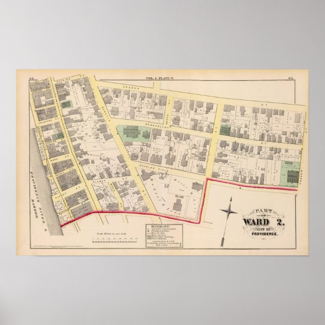 First Congregational Church Atlas Map Poster (Vorne)
