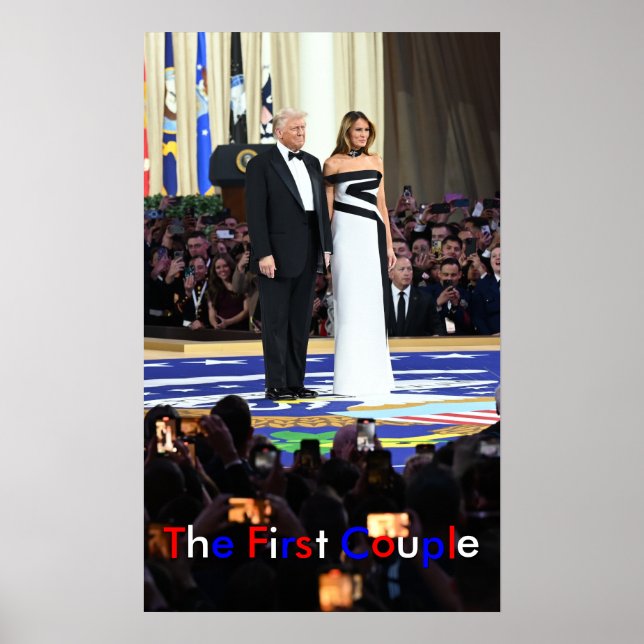 First Couple Donald und Melania Trump Liberty Ball Poster (Vorne)