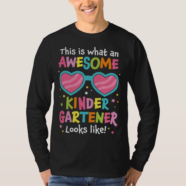 First Day Kindergarten Back to School Awesome Kind T-Shirt (Vorderseite)