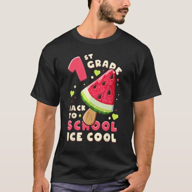 First Day of 1st Grade Back To School Girl Ice Lol T-Shirt (Vorderseite)