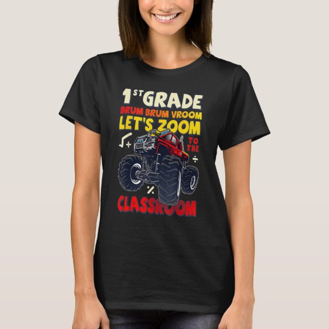 First Day of 1st Grade, Back To School, Monster Tr T-Shirt (Vorderseite)