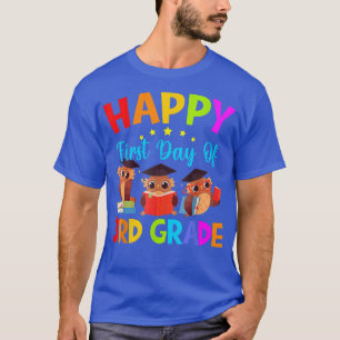 First Day Of 3rd Grade Teacher Cute Owls Third Gra T-Shirt