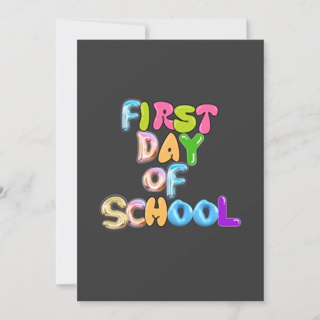 FIRST DAY OF SCHOOL, BACK TO SCHOOL GIFTS EINLADUNG (Vorderseite)