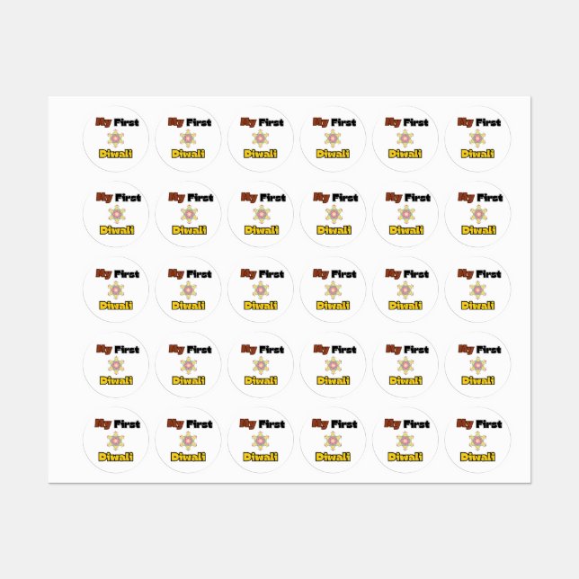 First Diwali ( Stickers) Etiketten (Blatt)