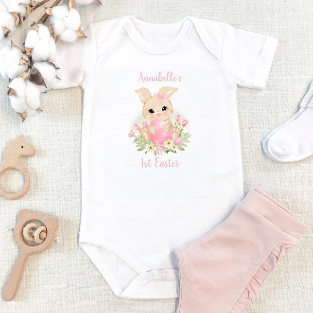 First Easter Personalized Baby girl Baby Bodysuit Baby Strampler (Von Creator hochgeladen)