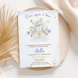 First Ever A Princess  Castle 1st Birthday Party Einladung