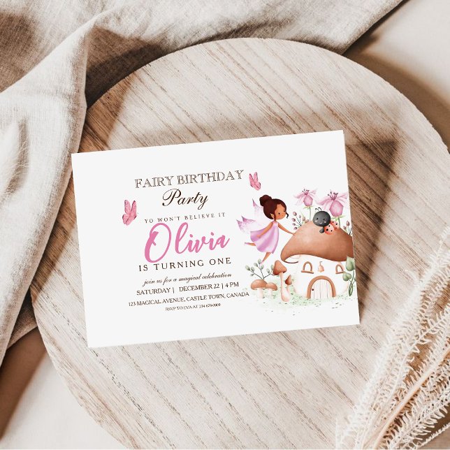 First Fairy Party Butterfly Garden Pixie Girls Einladung (Von Creator hochgeladen)
