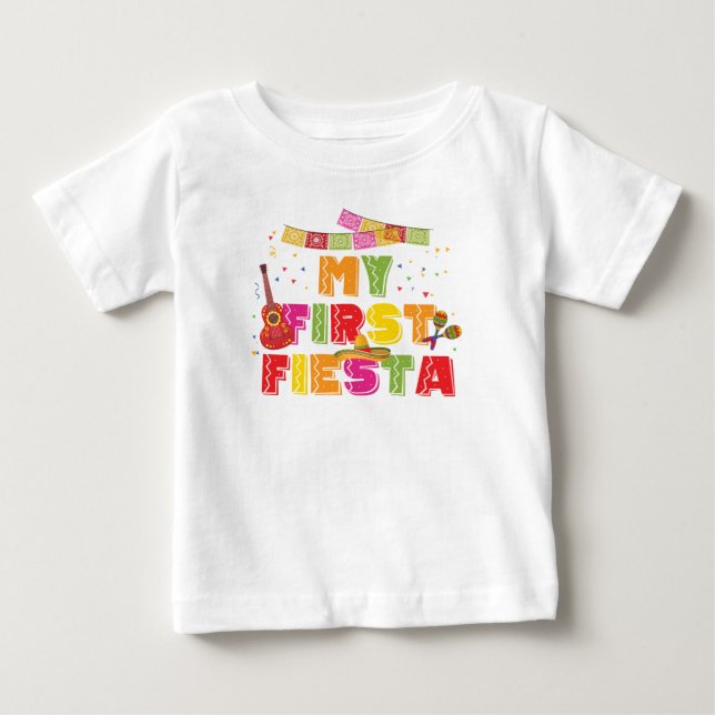 First Fiesta Girl Birthday T - Shirt (Vorderseite)