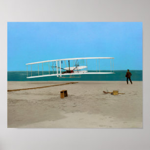 First Flight Wright Brothers Vintages Flugzeug Poster