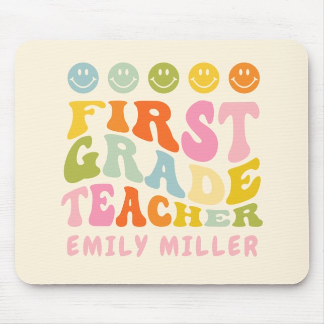 First Grad Teacher Gift Mousepad (Vorne)
