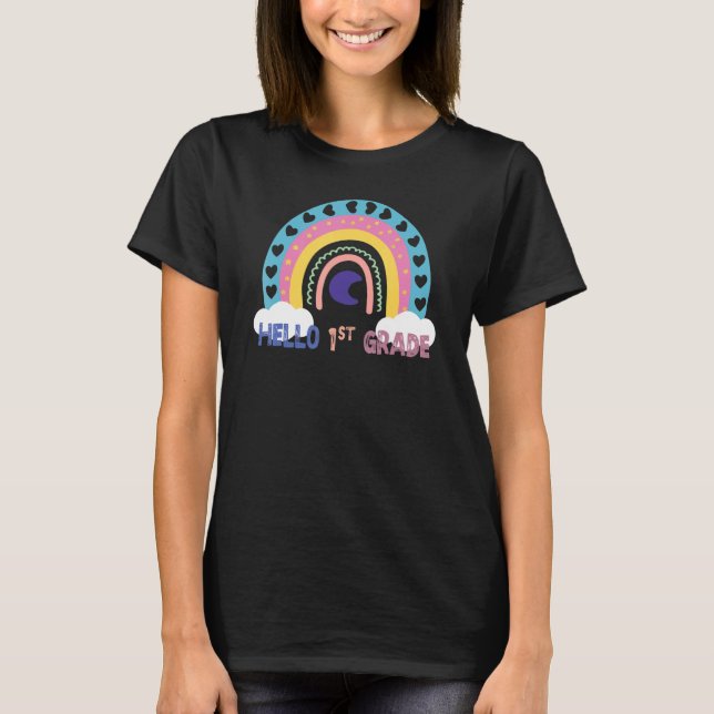 First Grade Designu2026hello 1st Gradeu2026first G T-Shirt (Vorderseite)