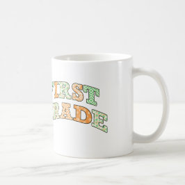 First Grade Retro Custom Name Two-Tone Coffee Mug Kaffeetasse