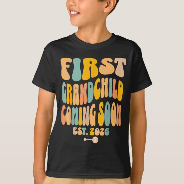 First Granhild Coming Soon 2026 Baby Announcement  T-Shirt (Vorderseite)