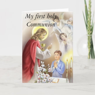 First Holy Communion boy Karte