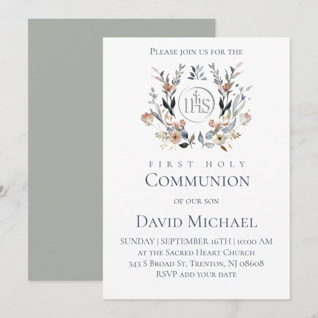 First Holy Communion  Einladung (Vorne/Hinten)