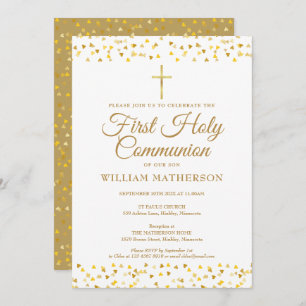 First Holy Communion Elegant Einladung