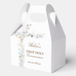 First Holy Communion floral cross Geschenkschachtel