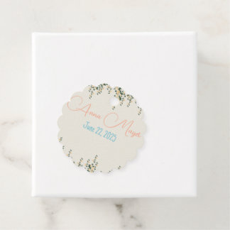 First Holy Communion - Floral Thank You Tag Geschenkanhänger