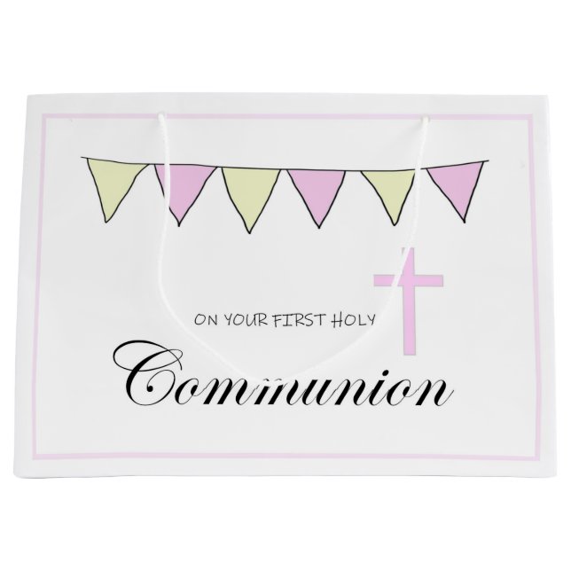 First Holy Communion Große Geschenktüte (Vorderseite)