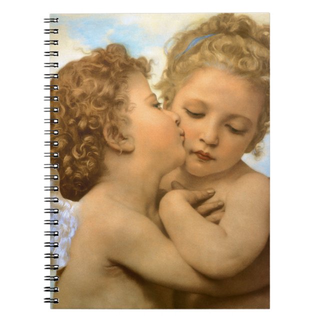 First Kiss (angel detail) by Bouguereau Notizblock (Vorderseite)