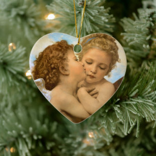 First Kiss (Engeldetails) von Bouguereau Keramikornament