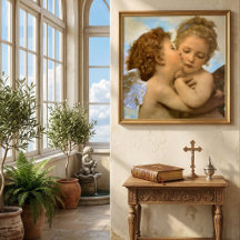 First Kiss (Engeldetails) von Bouguereau