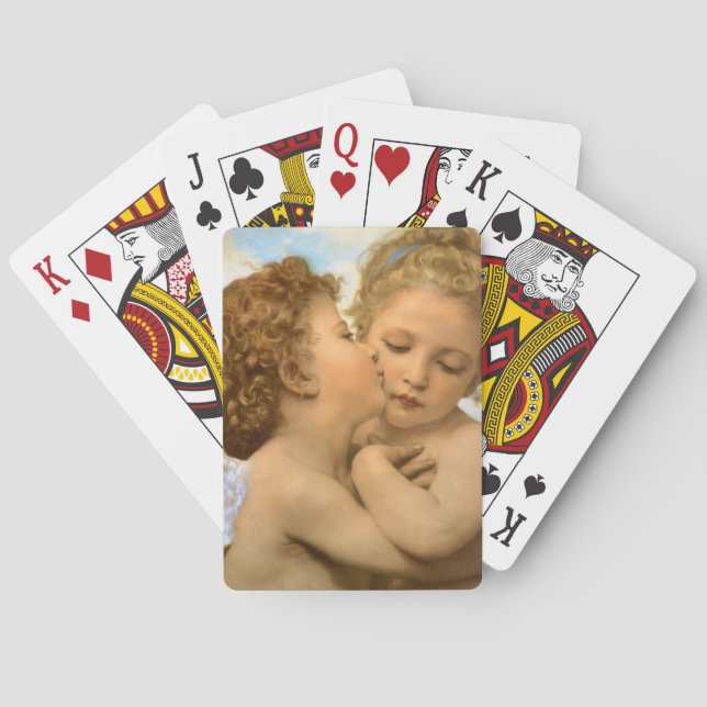 First Kiss (Engeldetails) von Bouguereau Spielkarten (Rückseite)