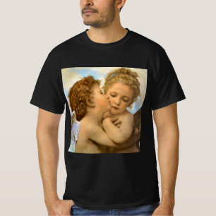 First Kiss (Engeldetails) von Bouguereau T-Shirt