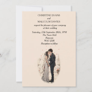 First Kiss Wedding Einladung