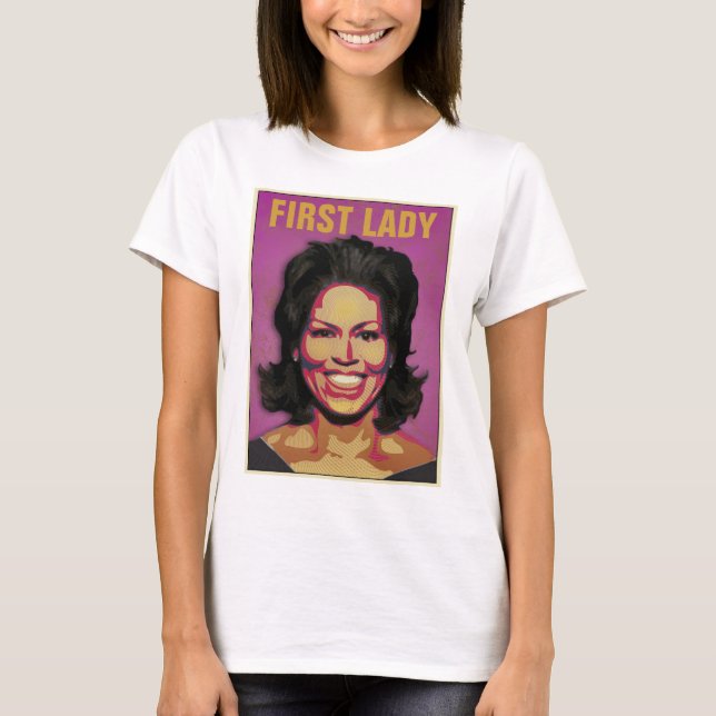 First Lady Michelle Obama - kundengerecht T-Shirt (Vorderseite)