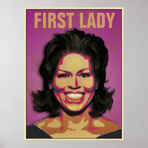 First Lady Michelle Obama - maßgeschneidert Poster