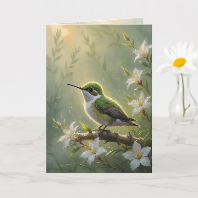 First Light Kin Hummingbird Greeting Card Karte (Kleine Pflanze)