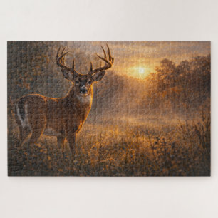 First Light Weißweddehirsch-Kunst Puzzle