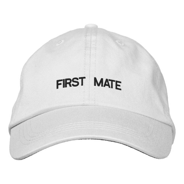 First Mate bestickte Cap Baseballkappe (Vorderseite)