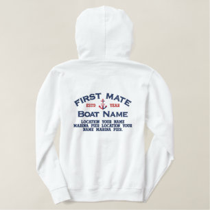 First Mate NauticalStar Anchor leicht Personalisie Bestickter Hoodie