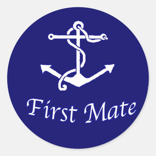 First Mate Sticker für Schiffe (Vorderseite)